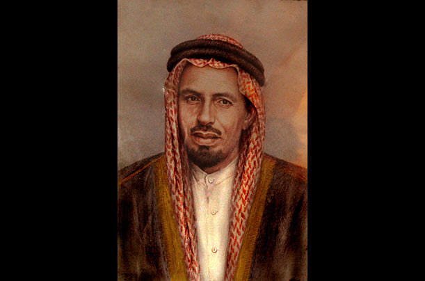 Mohammed bin Laden The grand patriarch of the bin Laden family, a billionaire industrialist and father of Osama, appears in a 1964 painting. @Photo Essays - TIME 