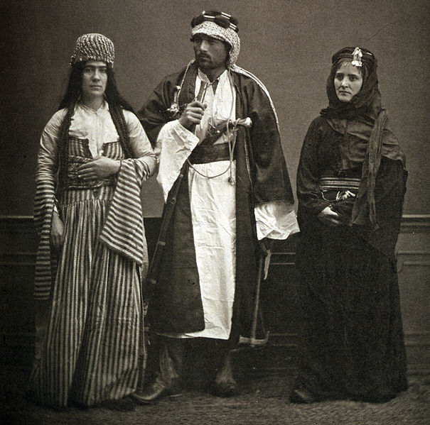 A Jewish woman and a couple of Bedouins in Aleppo, 1873 ©