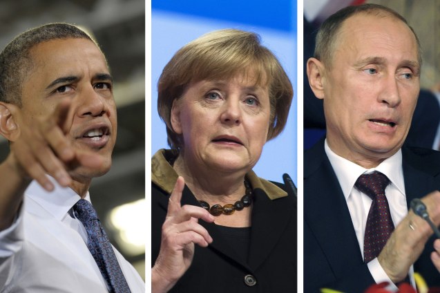 Barack Obama, Angela Merkin e Vladimir Putin: os "donos" do mundo? © Direitos Reservados | All Rights Reserved