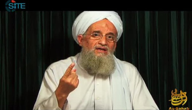 Al-Qaeda leader Ayman al-Zawahiri speaks from an undisclosed location in this photo released by Al-Qaeda's media arm, as-Sahab. ©