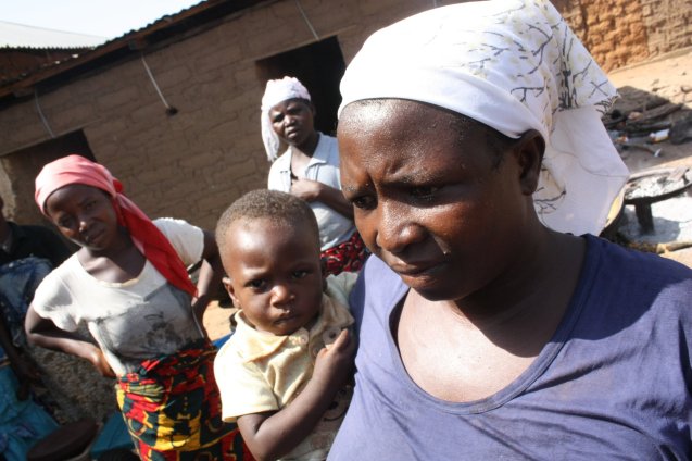Bridgette Kasa, a Christian, now sleeps on a church floor in a camp guarded by police. “It’s not safe to go home,” she said. © JESSE MCLEAN/TORONTO STAR