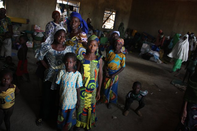 Hundreds of Muslim residents of Kachia have been forced to move to a displacement camp after their homes, shops and mosques were burned © Jesse McLean
