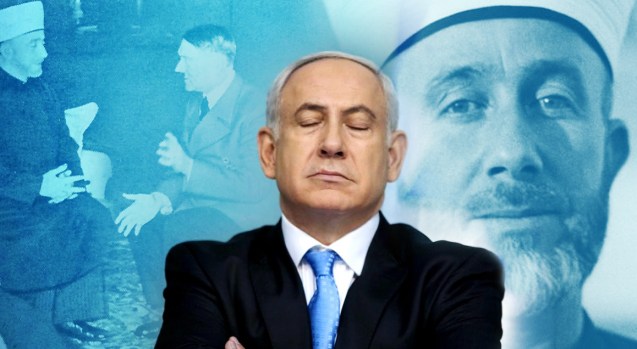 Israel's Prime Minister Benjamin Netanyahu told the World Zionist Congress that Hitler wanted to expel the Jews - but was convinced to exterminate them by Palestinian leader Haj Amin al-Husseini © countercurrentnews.com/